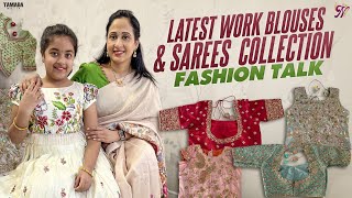 Latest work Blouses and Sarees Collection  Fashion Talk  Nandus World [upl. by Yelssew]