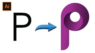 Letter P logo design in adobe illustrator [upl. by Bright]