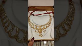 Beautiful gold necklace design necklace goldjewellery shortsfeed jewellery [upl. by Aerdnac]