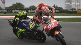 VALENTINO ROSSI curang tabrak MARC MARQUEZ sebelum finish [upl. by Nonnair]