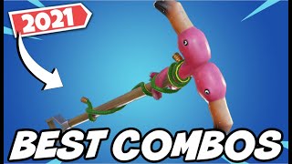 THE BEST 2021 COMBOS FOR PINK FLAMINGO PICKAXE  Fortnite [upl. by Raybin556]