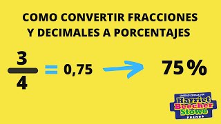 COMO CONVERTIR FRACCIONES Y DECIMALES A PORCENTAJES 📍😄 l CON EJERCICIOS PARA NIÑOS [upl. by Ennagrom]