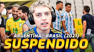 DAVOO XENEIZE REACCIONA AL PARTIDO QUE NO FUE BRASIL vs ARGENTINA SUSPENDIDO  2021 [upl. by Trebliw]