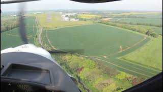 Approach and short landing at Cotswold Airport in a C42 microlight [upl. by Berry]