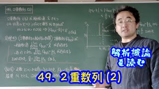 49 ２重数列 2〈解析概論を読む〉 [upl. by Etteloc]