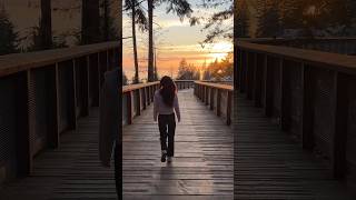 Trestle Bridge at the Mountain Path vancouver sunsets yvrlife shorthike [upl. by Eisenhart]