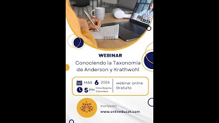 Webinar conociendo la Taxonomía de Anderson y Krathwohl [upl. by Alhak12]