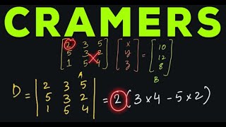 Cramers Rule Solved 3x3 matrix [upl. by Adnirb]