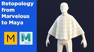 Marvelous to Maya quick retopology tip [upl. by Ainalem]