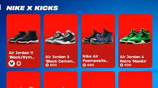 NEW Fortnite NIKE x Kicks in the Fortnite Item Shop Full Showcase [upl. by Palm]