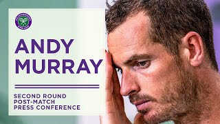 Andy Murray PostMatch Press Conference  Second Round  Wimbledon 2022 [upl. by Eniamurt]