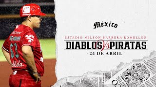 EN VIVO ⚾️ Diablos Rojos vs Piraras desde el estadio Nelson Barrera Romellón 24 de abril 2024 [upl. by Kcirdle]