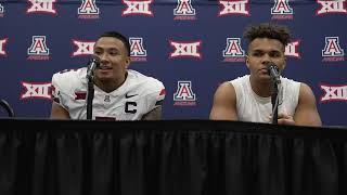 Arizona Football Press Conference Post Game Utah Jacob Manu and Keyan Burnett [upl. by Irene]