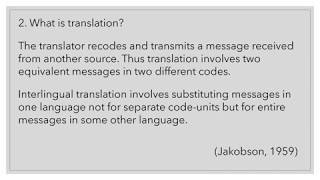 Translation Studies  Equivalence Roman Jakobson [upl. by Eesyak]