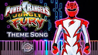 Power Rangers Jungle Fury Theme Piano Tutorial [upl. by Bouldon]