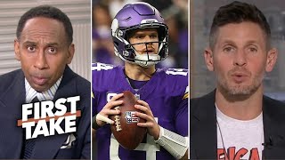 FIRST TAKE  Sam Darnold back MVP convo  Dan Orlovsky advice Vikings should pay him immediately [upl. by Thais]