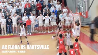 AC Flora Boys Varsity vs Hartsville Playoff Highlights 4K [upl. by Ateinotna333]