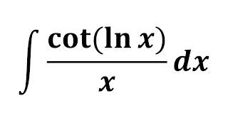 Integral of cotlnxx [upl. by Enner]