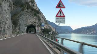 Driving from Limone to Riva del Garda on Route 45bis Gardesana Occidentale  Lake Garda Italy [upl. by Py]