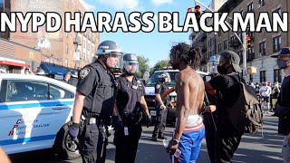 NYPD HARASS BLACK MAN DURING PROTEST WE SAVED HIM [upl. by Annehsat359]