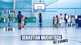 Sebastian Muchitsch 6ft6 SF CO 2024  1st 3 Games  CBL Tier 2 [upl. by Kalmick]