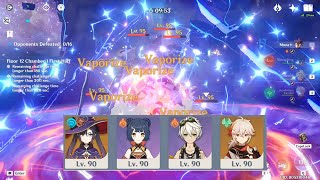 Mona DPS  Spiral Abyss 26 Floor 12  Vaporize Team [upl. by Noda]