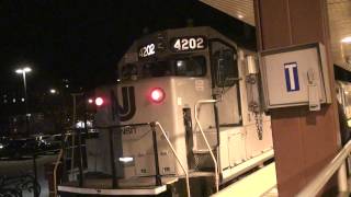 NJTransit GP40PH2B 4202 locomotive departs from Long Branch New Jersey [upl. by Ayotl872]