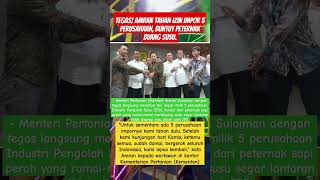 Mentan Tahan Izin Impor 5 Perusahaan Buntut Peternak Buang Susu shorts beritaterkini [upl. by Htenay576]