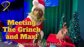 Meeting The Grinch and Max the Dog at Universal Orlando for the Holidays [upl. by Alliber]