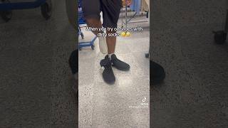 When you try on shoes with dirty socks ￼🤣🤣 funny meme comedy funnyvideo [upl. by Novehs215]