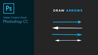 Drawing a line arrow and arrowhead in Photoshop CC [upl. by Imoyn412]