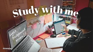 Study with me  LIVE  3hr Pomodoro 📖  Rain sounds [upl. by York381]