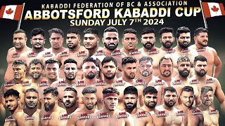 LIVE  Abbotsford Kabaddi Cup 2024  Canada Kabaddi [upl. by Tiffany874]