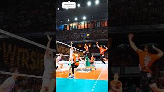 🥇Volleyball spike volleyball full of force 💪firegame volleyball volybal olympics paris 2024 [upl. by Birdie]