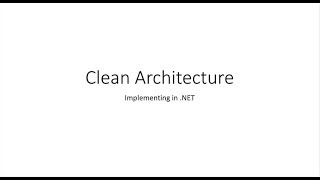 Implementing the Clean Architecture in NET Core  Ian Cooper [upl. by Oliana]