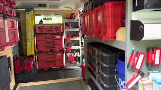 Milwaukee Packout Plumbing amp Electrical Work Van Tour [upl. by Nedi]