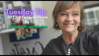 Tip Tuesday Scrapbook with Beckies 2023 page layout recap [upl. by Nilreb]