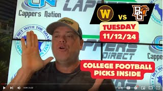 Free College football picks 111224 Western Michigan vs Bowling Green [upl. by Rosenfeld786]