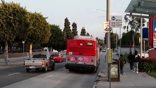 Retired amp discontinued LACMTA NABI 40LFW CNG  7585 on route 710 [upl. by Vivyan]