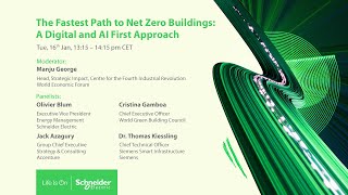 Fastest Path to Net Zero Buildings Digital amp AI  Davos Affiliate Session [upl. by Tnilf]