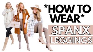 How to Wear Leggings Different Ways  SPANX Leggings Review  Try On Haul [upl. by Leunamesoj]