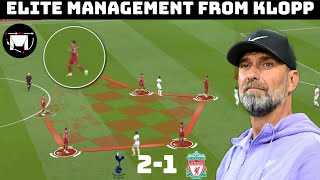 Tactical Analysis  Tottenham 21 Liverpool  World Class Game Management From Klopp [upl. by Brey239]