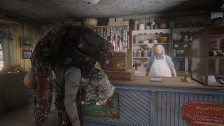 What Happens If John Brings Micahs Corpse In Mr Pearsons Shop  RDR2 [upl. by Fattal127]