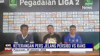 Keterangan Pers Pelatih Persibo Bojonegoro Jelang Melawan Rans Nusantara FC [upl. by Raffarty392]