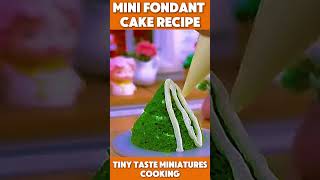 Mini fondant cake recipe shorts foryou foryoupage miniaturecooking millionflavours asmr cook [upl. by Reece]