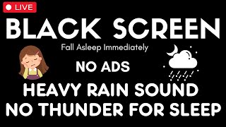 Heavy Rain Sounds For Sleeping  Black Screen Rain for Sleep Study [upl. by Anirbys]