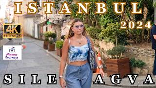 ISTANBUL 4K WALKING TOUR  SILE amp AGVA CITY CENTER  LIGHTHOUSE USKUDAR ST BEACH  JUNE 25TH 2024 [upl. by Nairda]