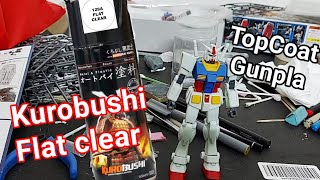 TopCoat Gunpla Kurobushi 128A flat clear test [upl. by Rochus]