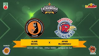 AJAB SECEL x APAB BLUMENAU  CAMPEONATO CATARINENSE DE BASQUETE MASCULINO 2024 [upl. by Enilekcaj113]