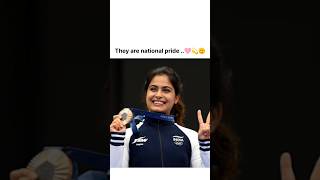 They are Indian National Pride🩷💫shorts olympics motivation india nationalpride manubhakar [upl. by Eenolem]